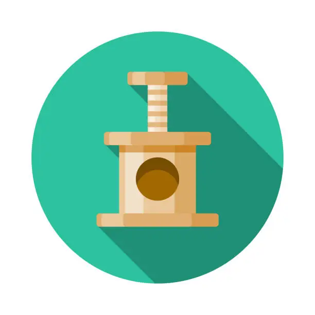 Vector illustration of Cat Tree Scratching Post Icon