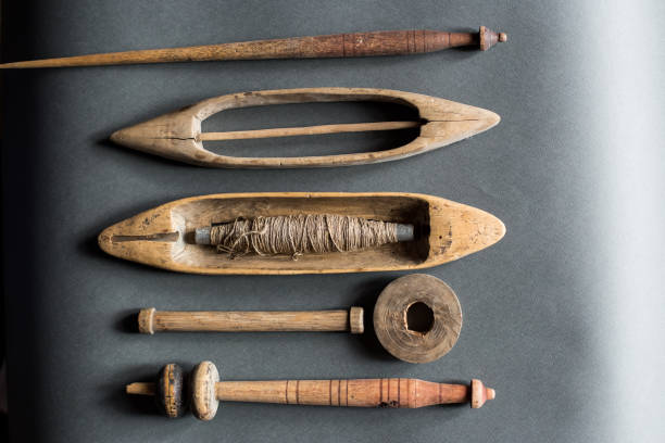 istock old loom wooden shuttle - antique shuttle weaving tool / boat shuttle for hand weaving 1327161329