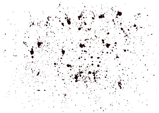 istock Distressed Effect. Old vintage scratches, stain, paint splats, spots, stripes 1327162383