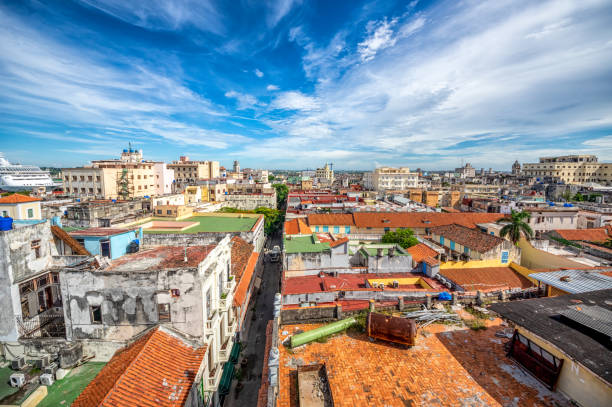 Aerial view of old Havana, Cuba