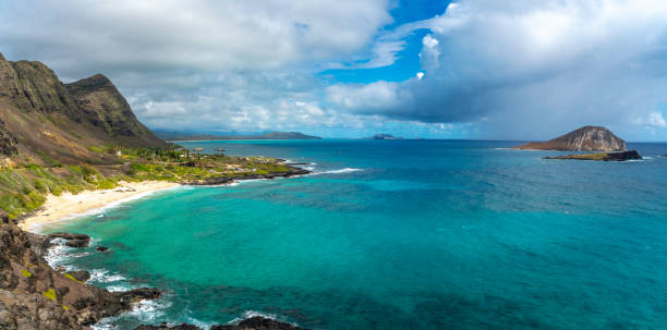 istock Panorama of Makapu Beach in Hawaii 1327179393