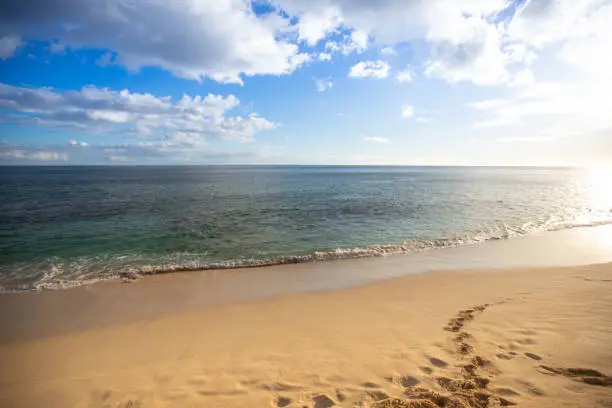 Deserted Keawaula Beach in Hawaii
