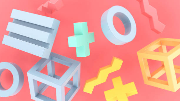 istock Background of Colored Geometric Shapes 1327189050