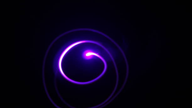 Purplish color long exposure lines with a dark background