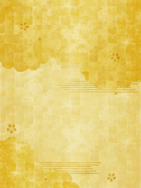 màn hình gập vàng - byobu bức ảnh hình minh họa sẵn có