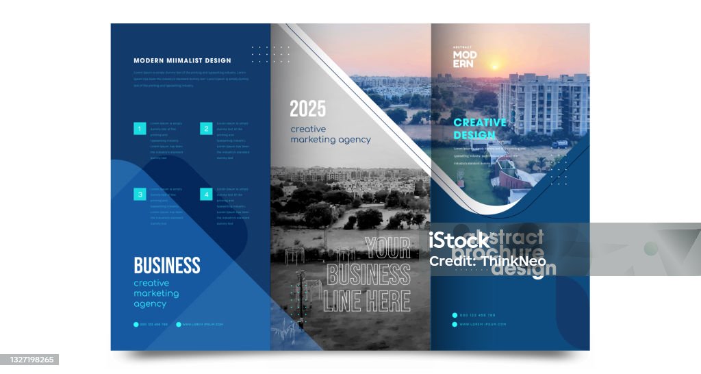 Tri Fold Brochure Mock Up Background Abstract Business Leaflet Flyer Vector  Design Presentation Layout A4 Size Stock Illustration - Download Image Now  - iStock