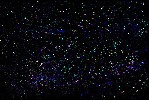 istock watercolor stains on black color, water color stains splatter, multicolored splash on the dark background 1327199997