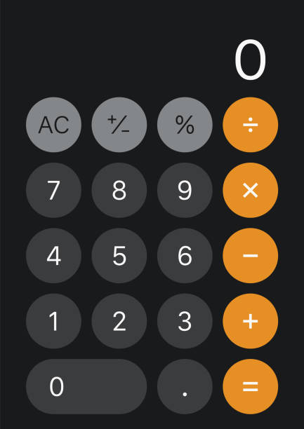 Calculater interface buttons Calculater interface buttons. Vector illustration ipad calculator stock illustrations