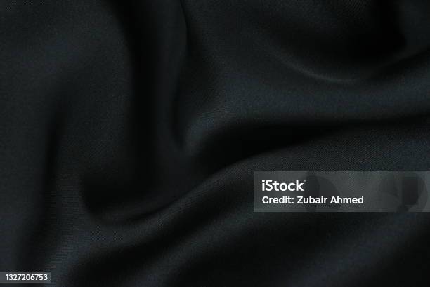 Background Fabric Dark Textile Fabric With Texture And Pattern Drapery Background Stock Photo - Download Image Now