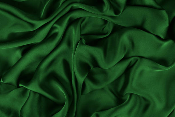 silk or satin luxury fabric texture can use as abstract background. Top view. stock photo