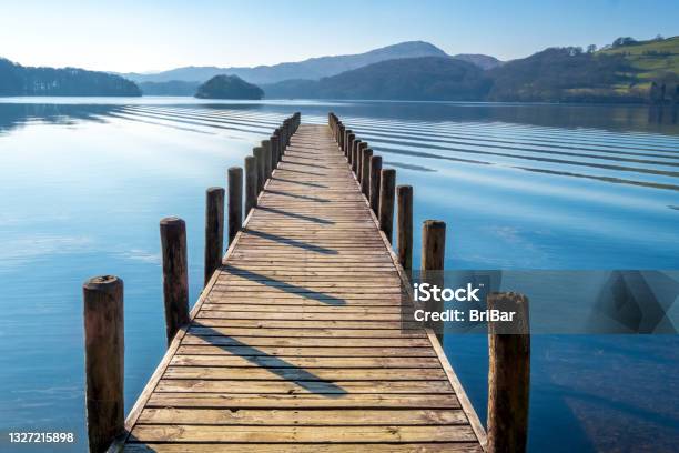 Landing Stage On Coniston Water English Lake District Cumbria Uk Stock Photo - Download Image Now