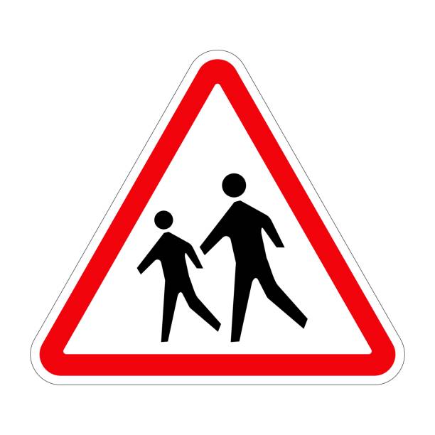 istock Traffic sign SCHOOL CROSSWALK on white background, illustration 1327216908