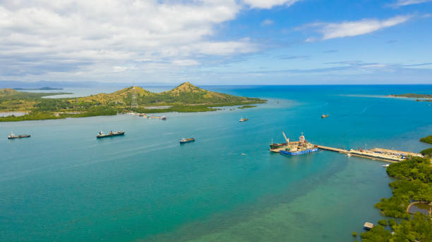 istock Sea harbour with cargo ships. Bohol,Philippines 1327218506