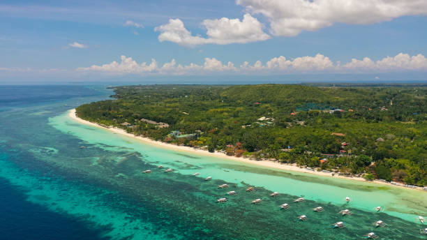 istock Sandy beach and tropical sea. Panglao island, Philippines 1327219192