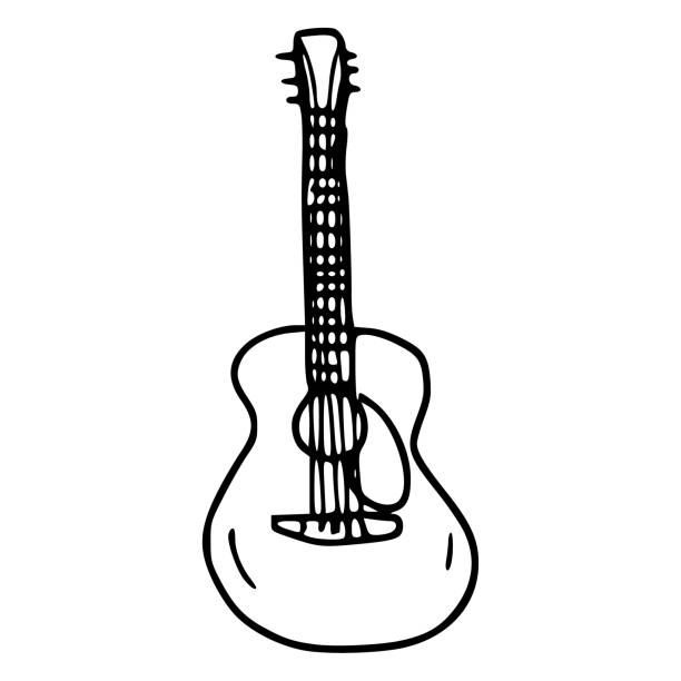 Drawing Of A Acoustic Guitar Tattoo Designs Illustrations, Royalty-Free  Vector Graphics & Clip Art - iStock