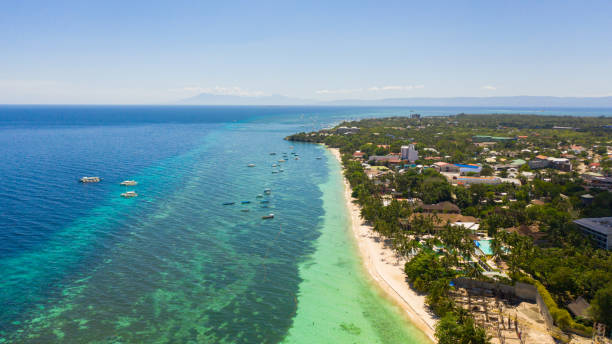 istock Sandy beach and tropical sea. Panglao island, Philippines 1327220837