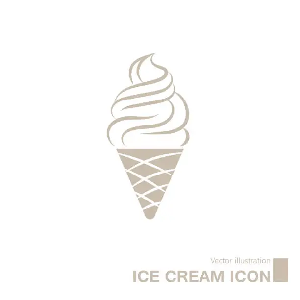 Vector illustration of Vector drawn ice cream.