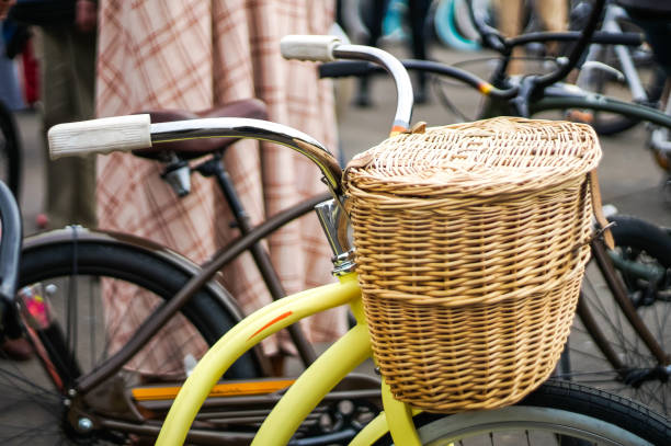 istock Retro bikes in european street 1327232242