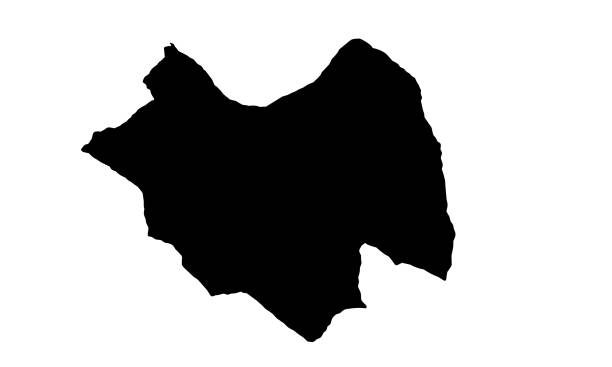 schwarze silhouette karte von damaskus stadt in syrien - syria map cartography damascus stock-grafiken, -clipart, -cartoons und -symbole