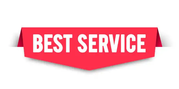 Vector illustration of Vector Illustrator Best Service Bookmark.