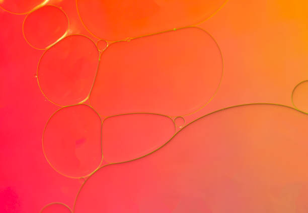 istock Abstract oil droplets on water creative art image and pattern. 1327238835