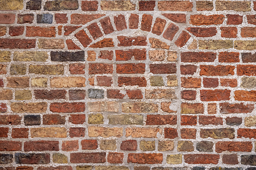 Corner brick wall.