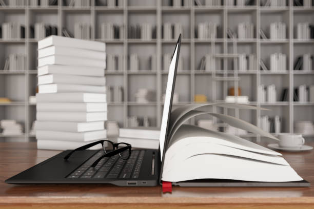 istock E-learning Online Education Concept with Encyclopedia Book and Laptop 1327239957