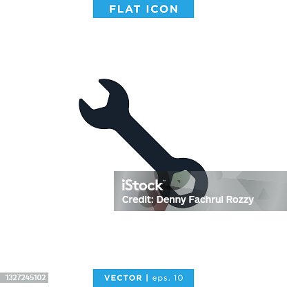 istock Wrench Icon Vector Stock Illustration Design Template. 1327245102