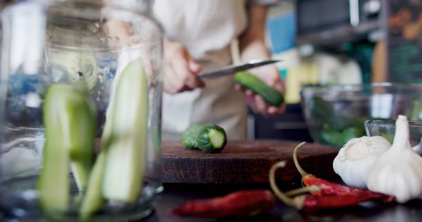 istock Preparing quick pickles of fresh cucumbers 1327248761