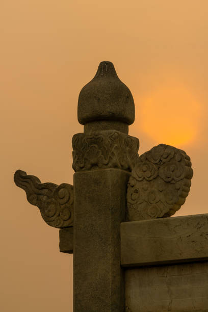 Temple of Heaven classical architectural landscape at sunset
