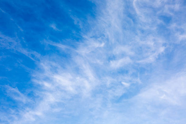 istock Feathery white clouds in the blue sky, 1327255831