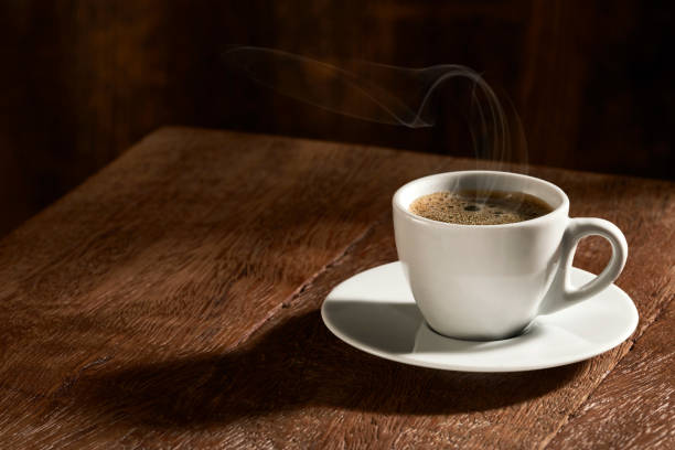 isolated cup of coffee - coffee cup imagens e fotografias de stock