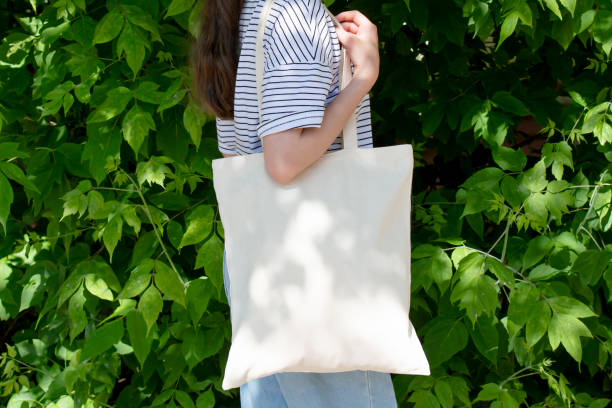 Canvas tote bag mockup