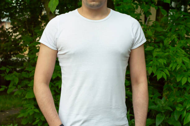 istock White T-shirt mockup on young man 1327258819