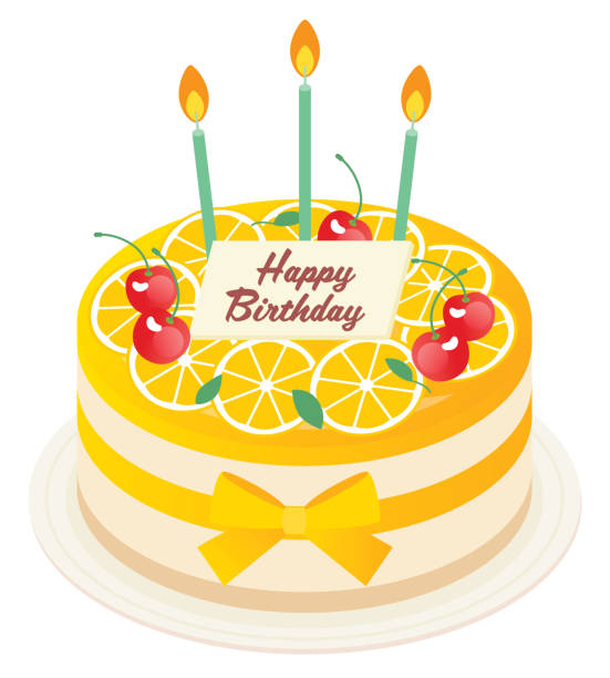 illustrations, cliparts, dessins animés et icônes de gâteau mousse d’orange d’anniversaire - cake dessert birthday cake mousse