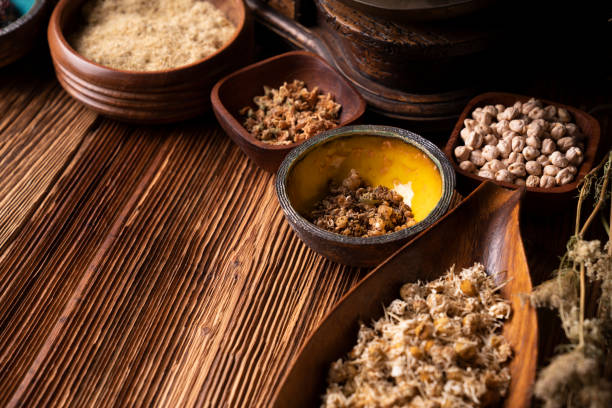 istock Natural medicine background. 1327261911