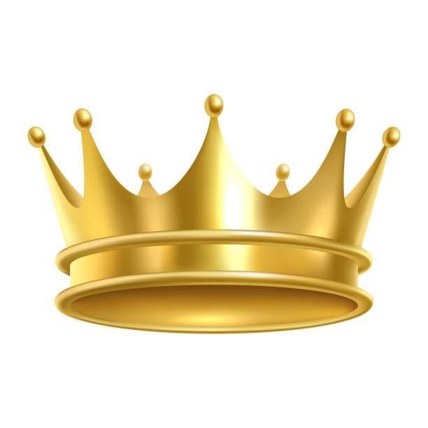istock Royal crown realistic. Imperial gold luxury monarchy medieval diadem for heraldic sign. 3D elegant queen or king, princess or prince coronation golden symbol. Vector isolated illustration 1327266987