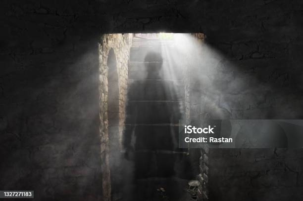 Ghost In The Dungeon Stock Photo - Download Image Now - Ghost, Spooky, Horror