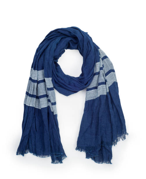 istock Beautiful Blue scarf isolated on white background 1327271459