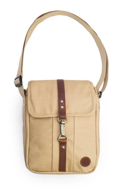 istock Hipster handbag on white. Trendy accessory