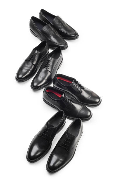 istock Leather shoes on white background