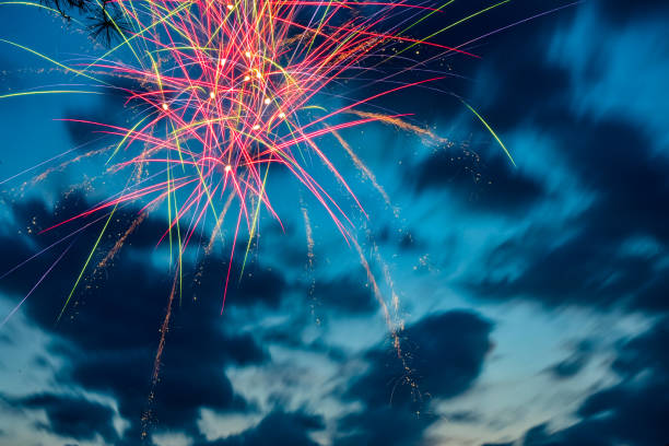 istock Fireworks Exploding In A Sunset Sky On The 4th Of July 1327276867