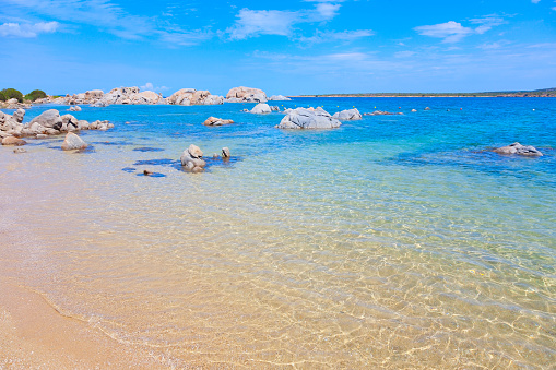 Beautiful beach on the Costa Smeralda, island sardinia, Italy