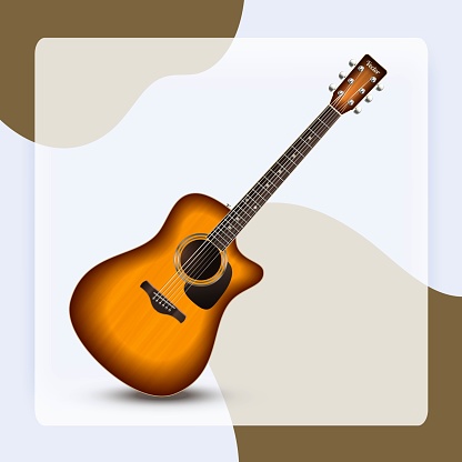 Guitar Realistic Isolated vector design illustration