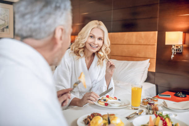 istock Two people having a healthy nice breakfast together 1327285891