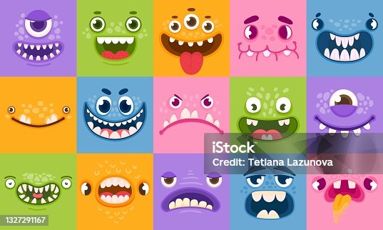 troll face creepy evil monster with big mouth eyes' Sticker