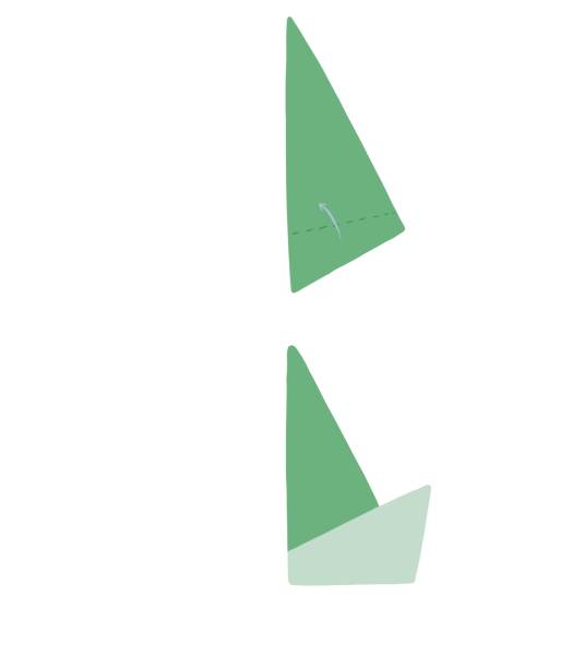 istock Step-by-step instruction for children for making a festive origami flower tulip of paper. Creative holiday craft gift for mother, grandmother and sister. Step 7 1327293584