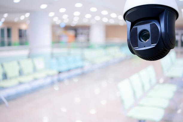 istock CCTV system security in corridor and interior of hospital blur background. 1327299433