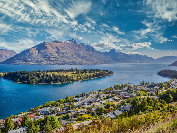 istock Queenstown Aerial View 1327307496