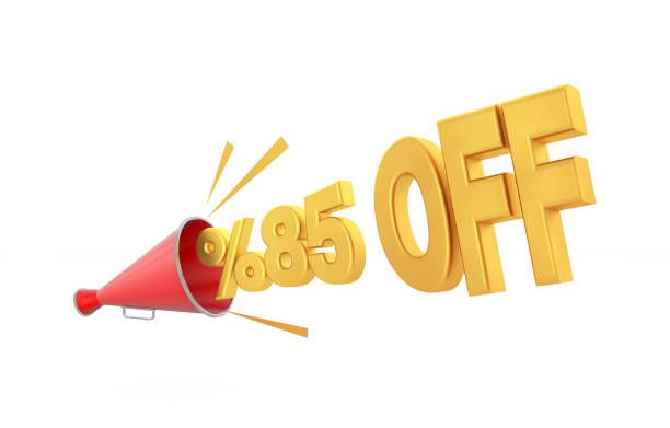 istock 85% off Discount, Megaphone with Sale Announcement 1327314132